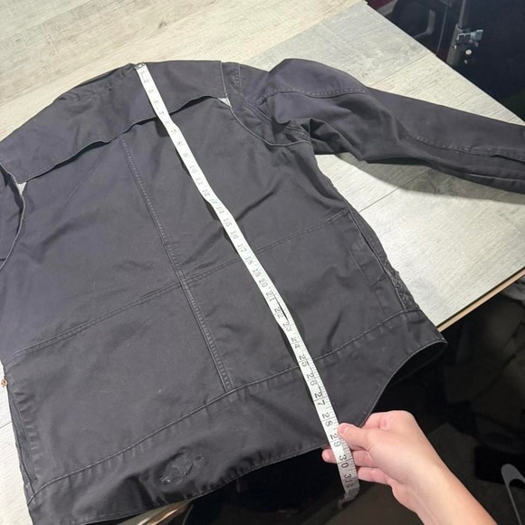 paint splattered black opium distressed Levi Strauss peels so jacket - Picture 8 of 8